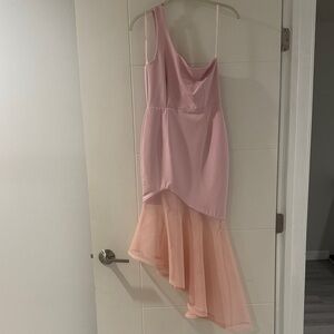 Asymmetrical Pink Dress